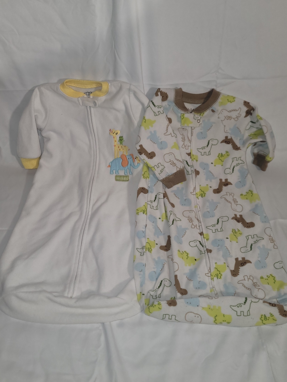 Carter's White & Multi Dino Print Sleep Sack Set